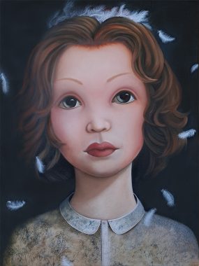 Verenprinses/Feather princess, oil/canvas, 80x60 cm